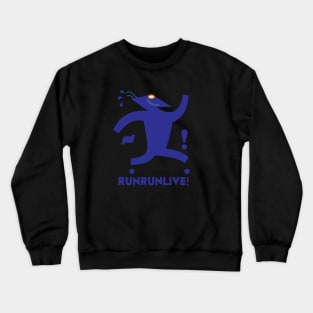 RunRunLive Navy Logo for shirts Crewneck Sweatshirt
